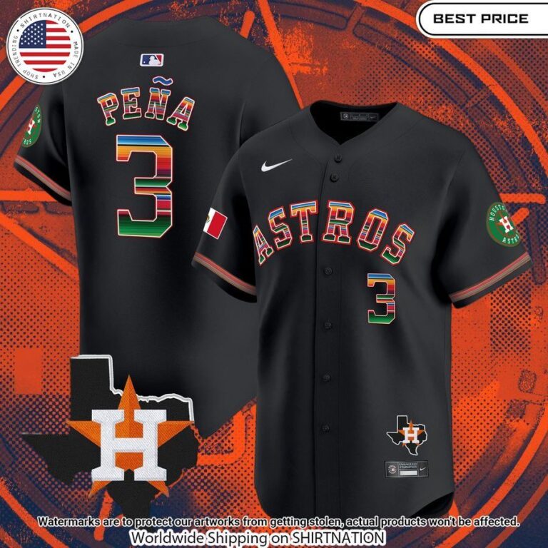 Houston Astros Jeremy Pena Baseball Jersey Studious look