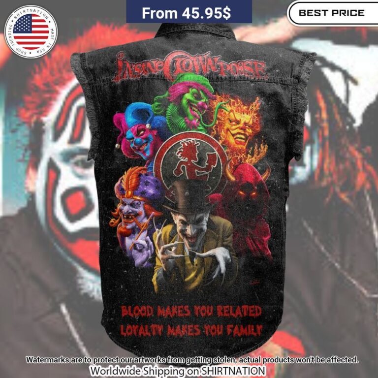 Insane Clown Posse Band Sleeveless Denim jacket Cool look bro