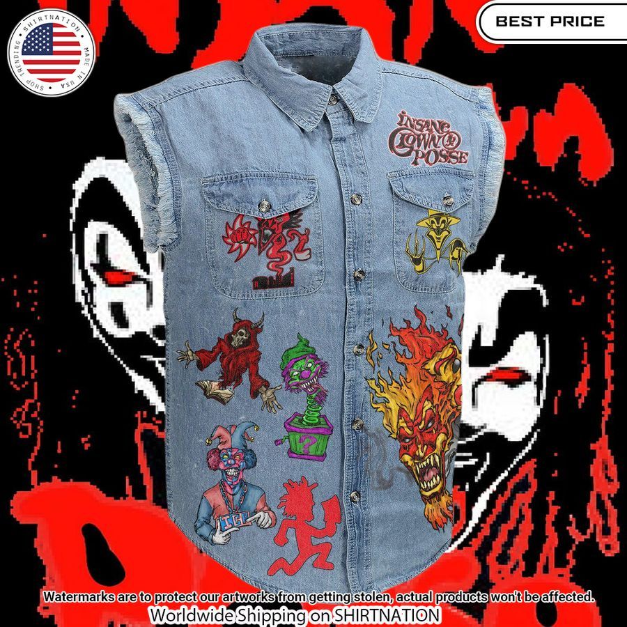 Insane Clown Posse Sleeveless Denim Jacket Nice place and nice picture