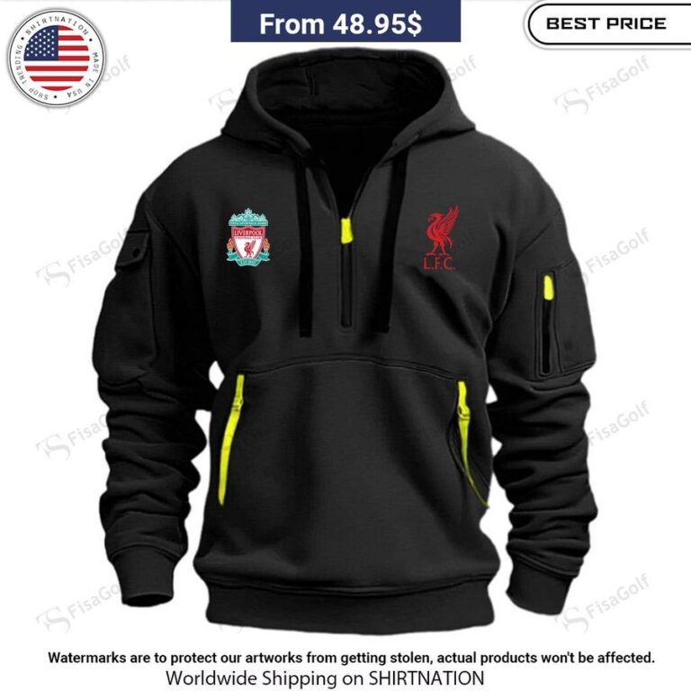 Liverpool Half Zip heavy hoodie Trending picture dear