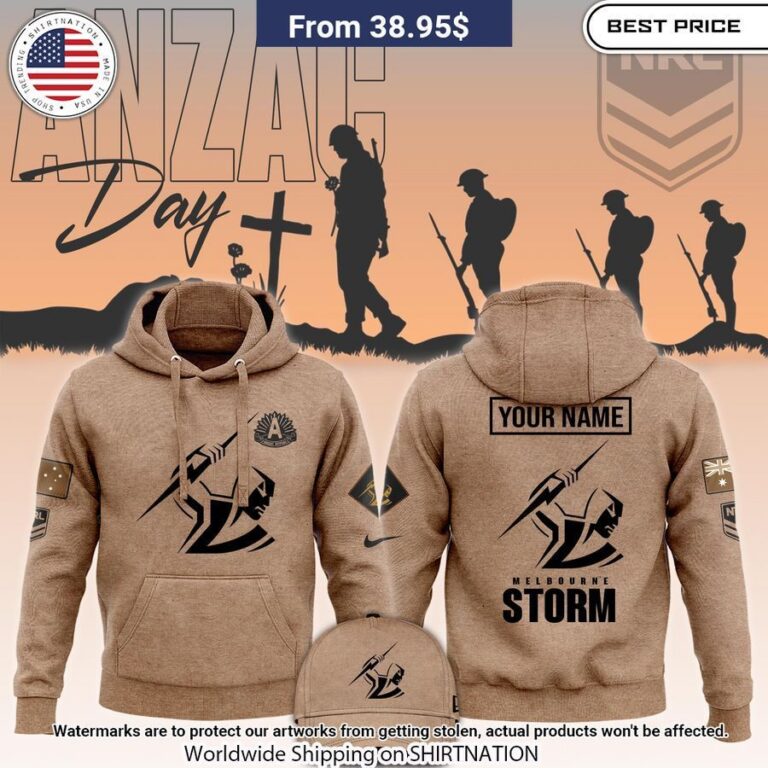 Melbourne Storm Anzac Round Custom Hoodie 1