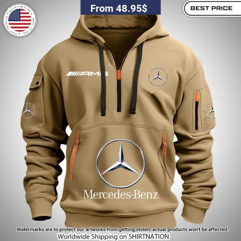 Mercedes Benz Half Zip Heavy Hoodie 2