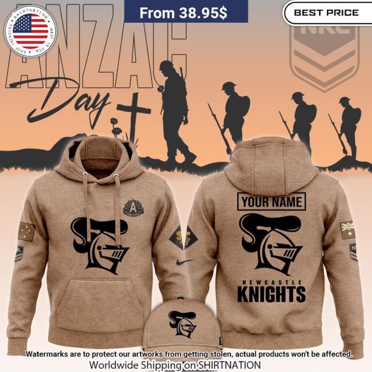 Newcastle Knights Anzac Round Custom Hoodie Heroine