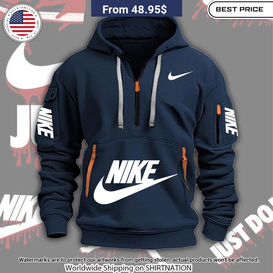 NIKE Half Zip heavy hoodie rays of calmness are emitting from your pic