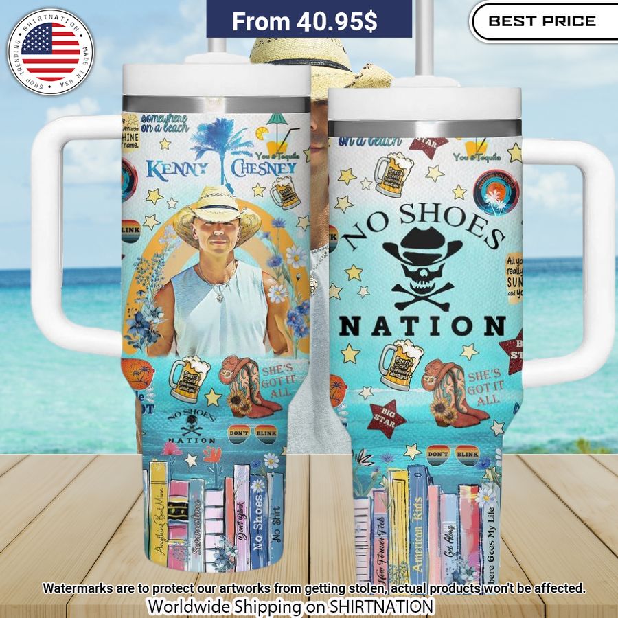 No Shoes Nation Kenny Chesney 40 Oz Tumbler You look lazy