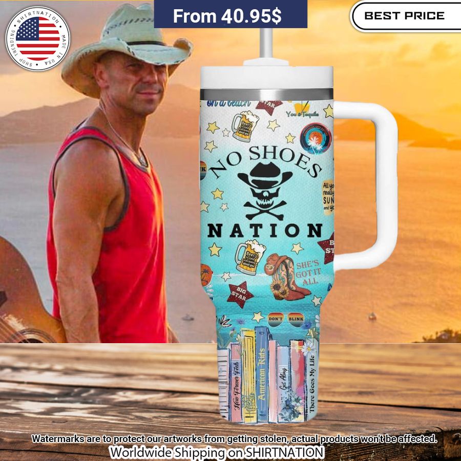 No Shoes Nation Kenny Chesney 40 Oz Tumbler This place looks exotic.