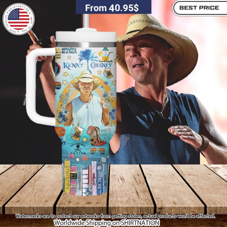 No Shoes Nation Kenny Chesney 40 Oz Tumbler Hundred million dollar smile bro