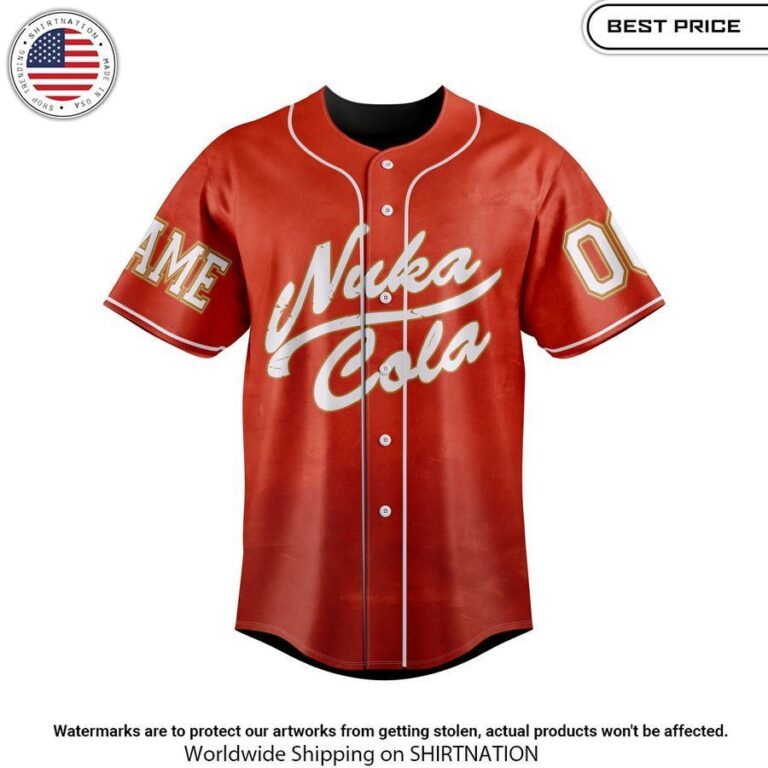 nuka cola its a blast fallout custom baseball jersey 2