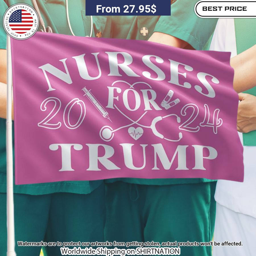 Nurses For Trump 2024 Flag Royal Pic of yours