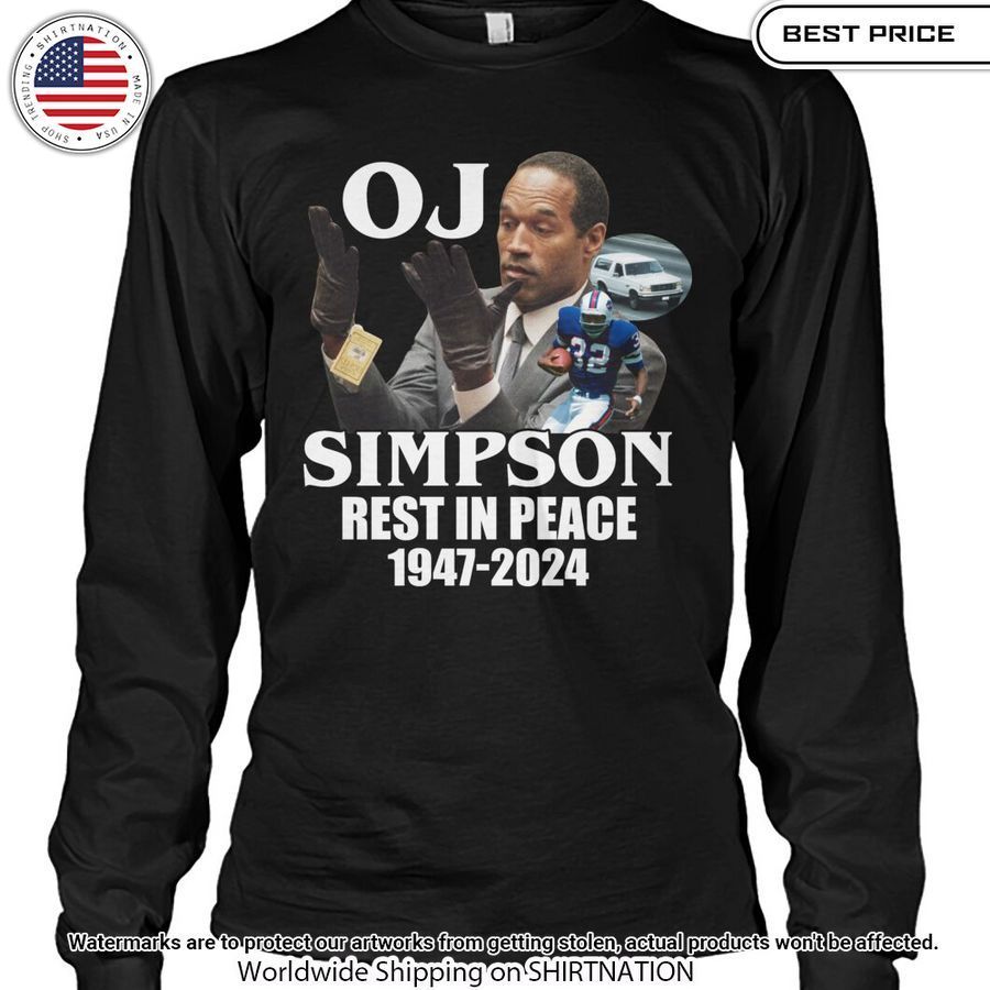 o j simpson rest in peace 2024 shirt 2