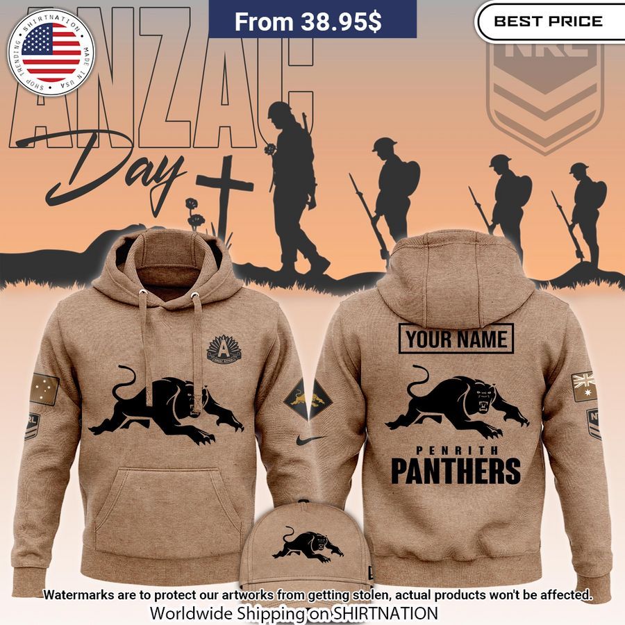 Penrith Panthers Anzac Round Custom Hoodie Rocking Picture