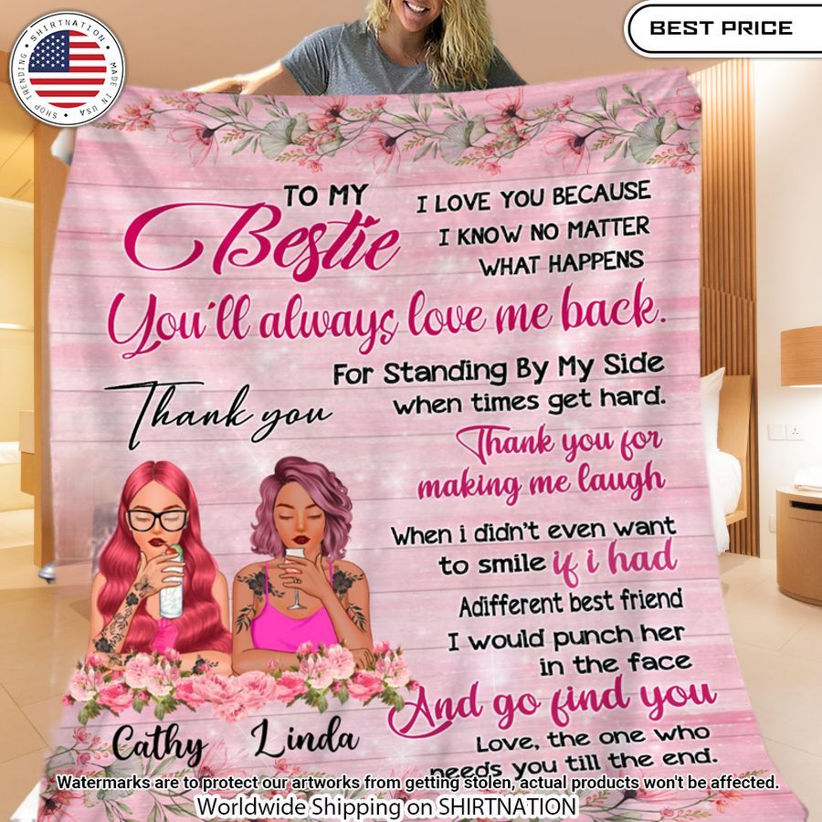 personalized pinky girls to my besties youall always love me back blanket 1