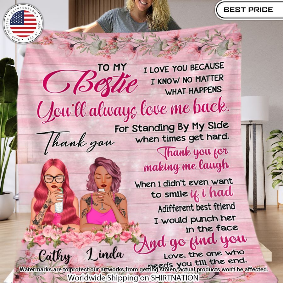 personalized pinky girls to my besties youall always love me back blanket 2