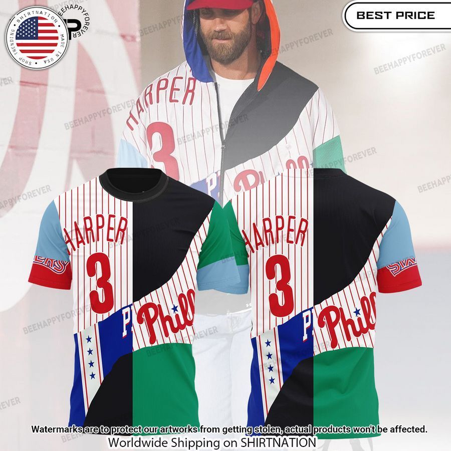 Philadelphia Phillies Bryce Harper 3 Shirt Selfie expert