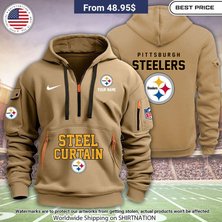 Pittsburgh Steelers Half Zip heavy hoodie She has grown up know