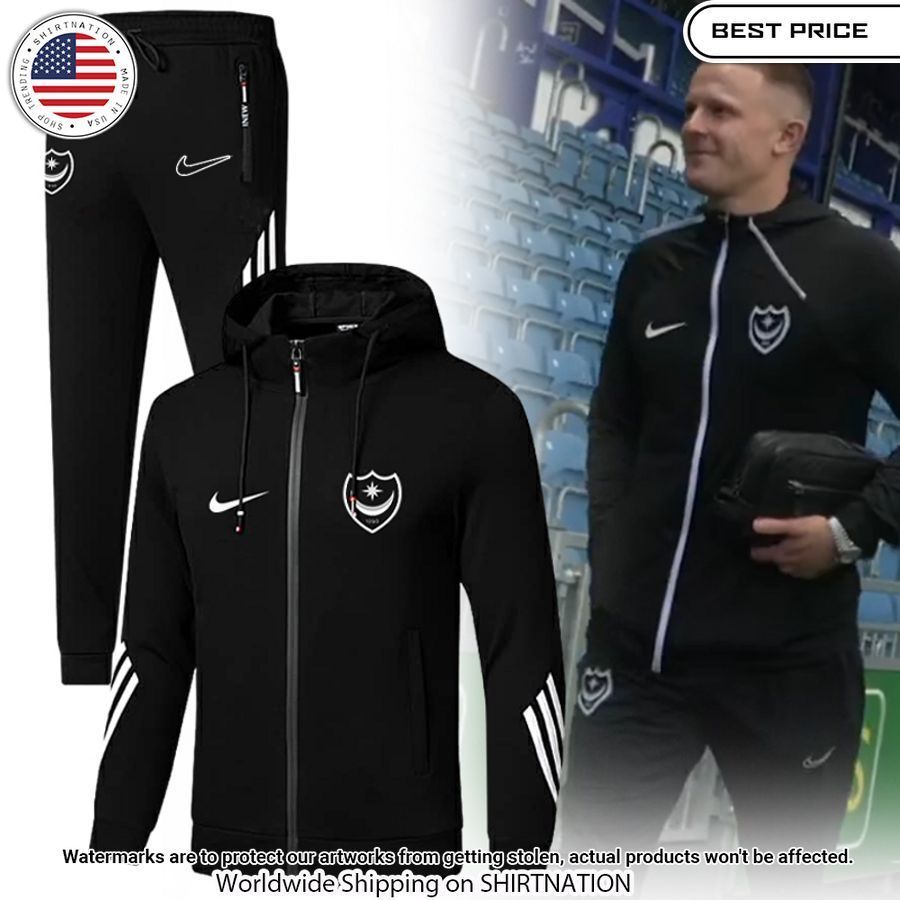 portsmouth fc tracksuit shirt and pants 1