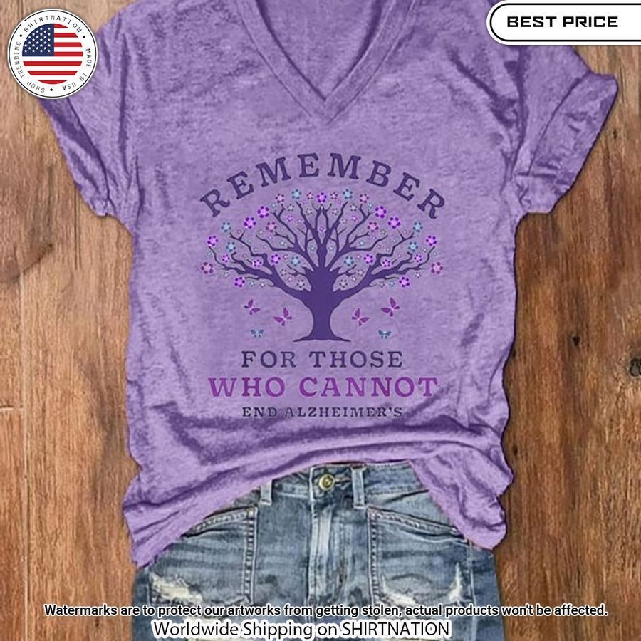 remember for those who cannot dementia alzheimers disease awareness v neck 1