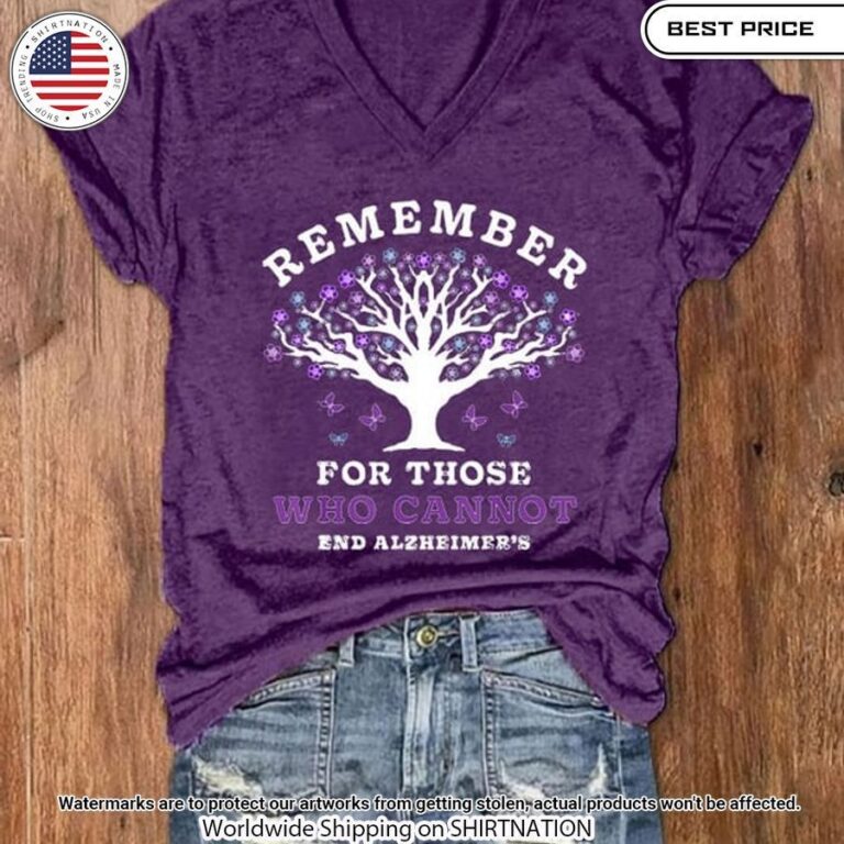 remember for those who cannot dementia alzheimers disease awareness v neck 2