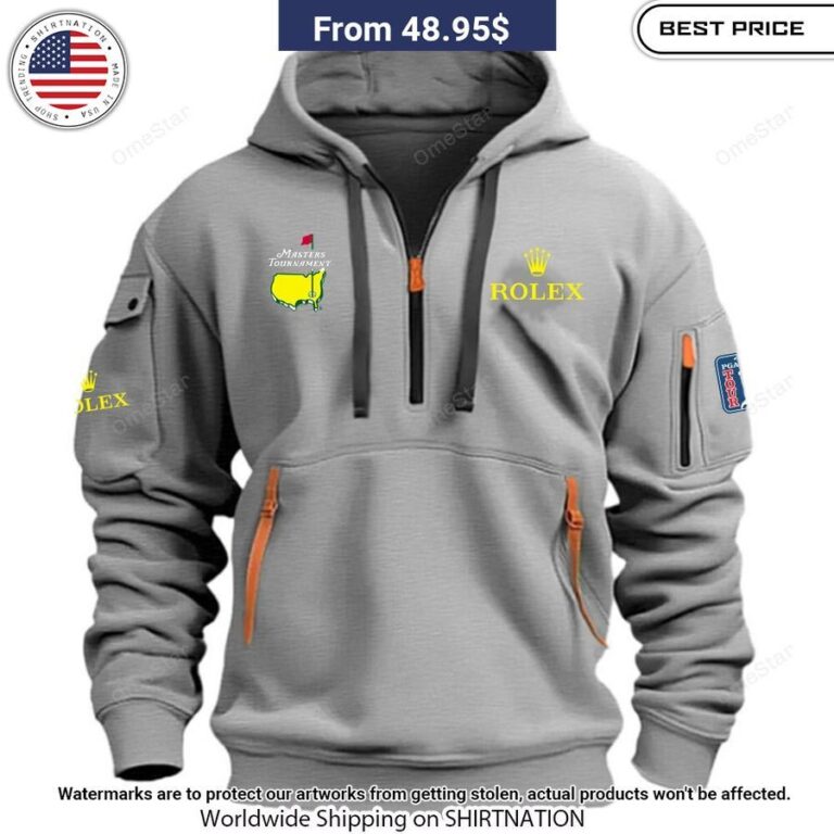 Rolex Masters Tournament Half Zip heavy hoodie You look lazy