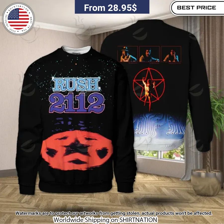 Rush 2112 Album Cover Shirt Two Little Brothers Rocking Together