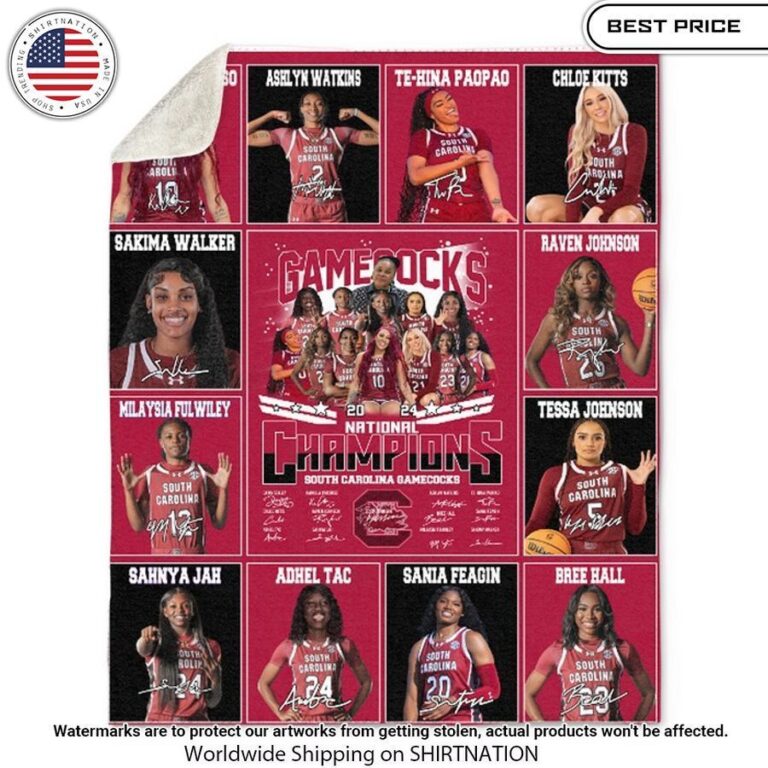 south carolina gamecocks womens basketball blanket 2