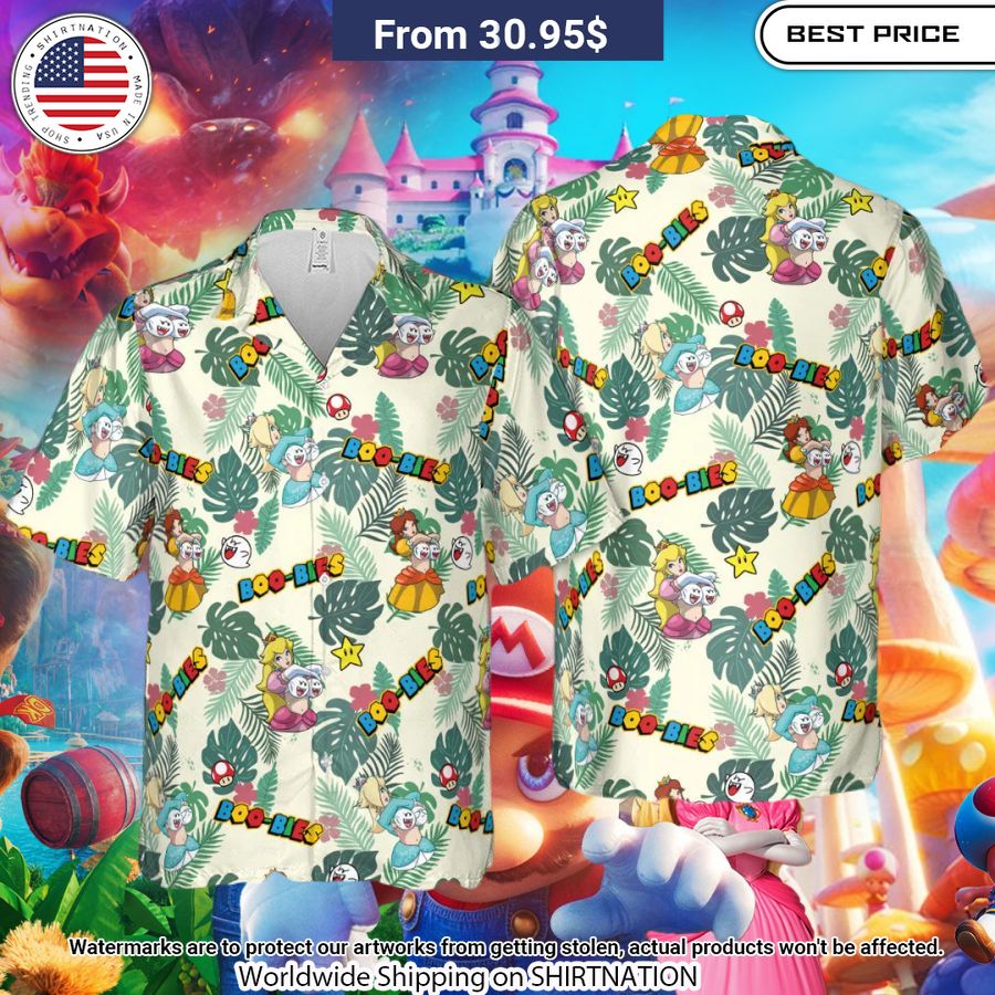 Super Mario Boo Bies Hawaiian Shirt Trending picture dear