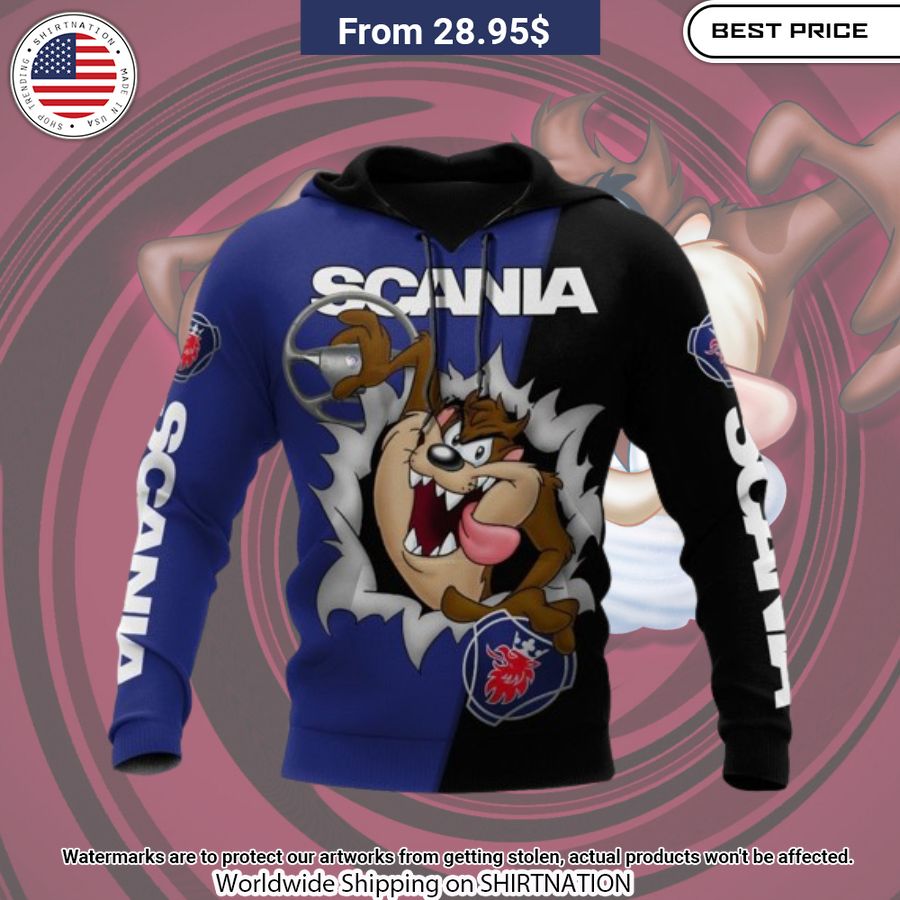 Tasmanian devil Scania Trucks Hoodie This picture is worth a thousand words.