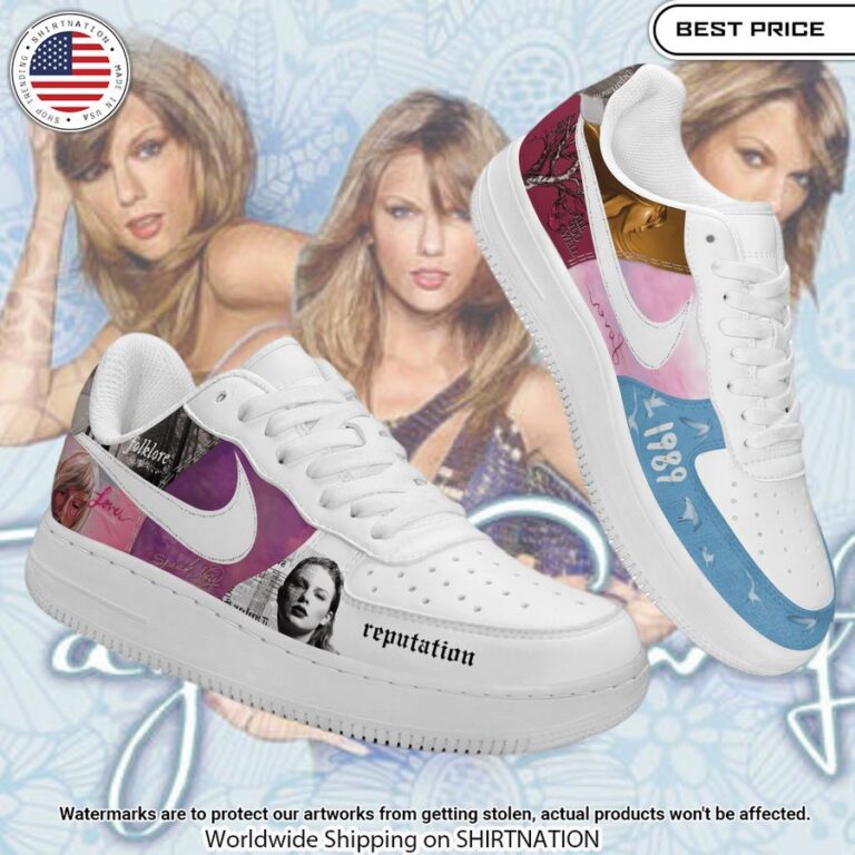 Taylor Swift 1989 NIKE Air Force Shoes Radiant and glowing Pic dear