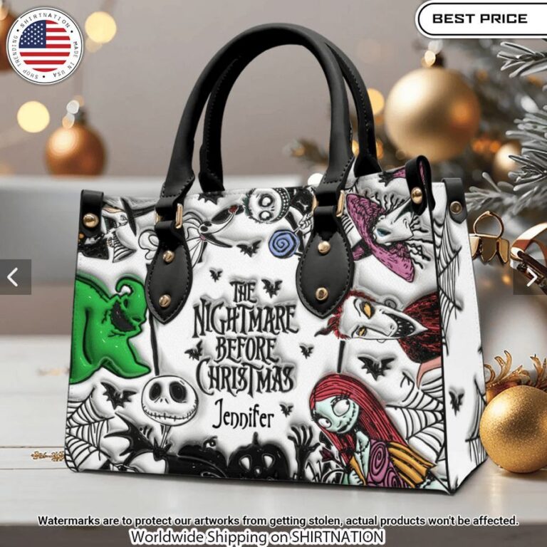 The Nightmare Before Christmas Custom Leather Handbag Looking So Nice