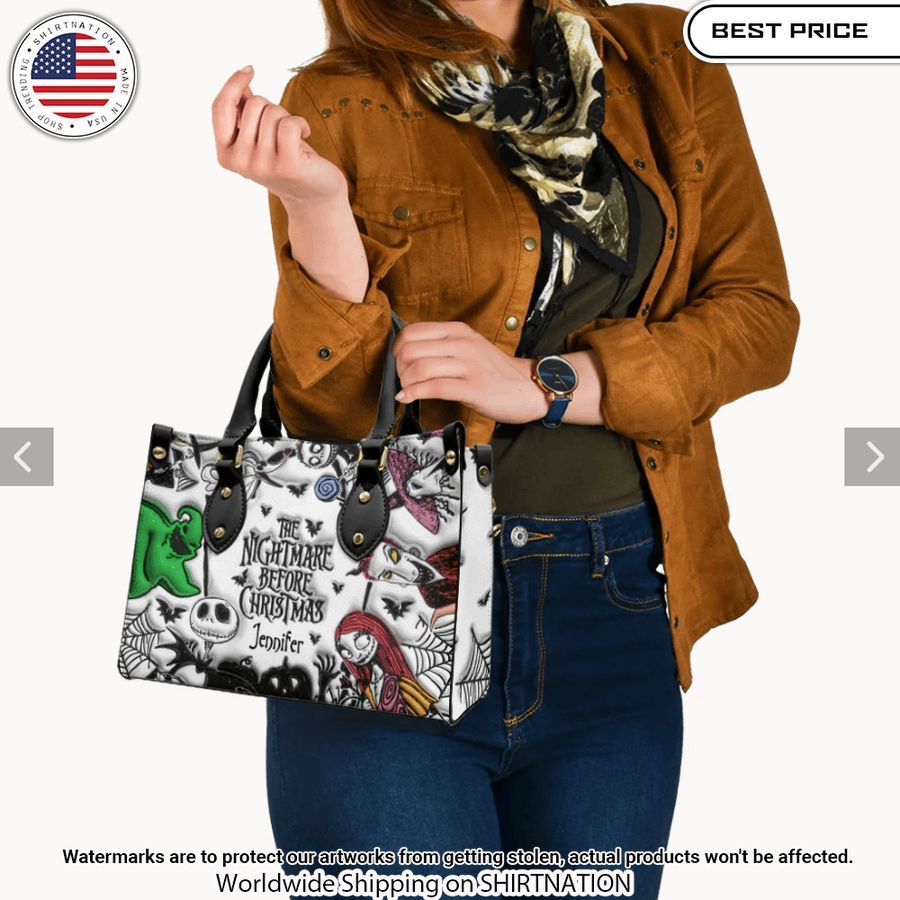 The Nightmare Before Christmas Custom Leather Handbag 2