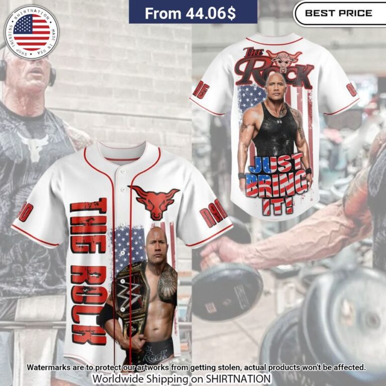 The Rock Brahma Bull Custom baseball jersey I like your hairstyle