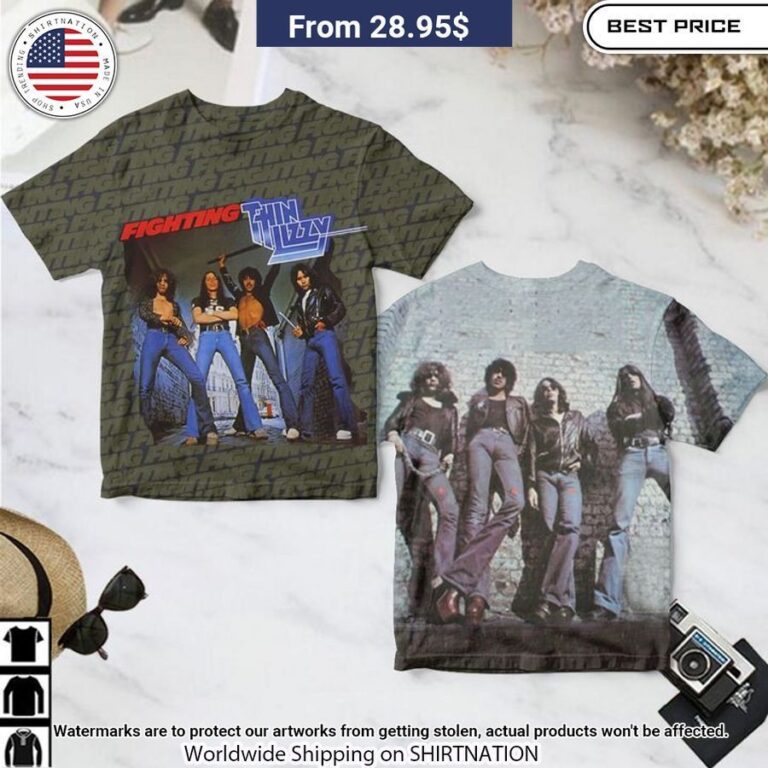 Thin Lizzy Fighting Album Cover Shirt 1