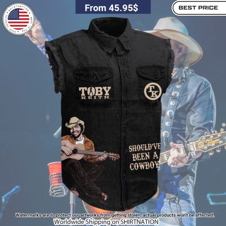 Toby Keith Cowboy Sleeveless Denim jacket You are always amazing