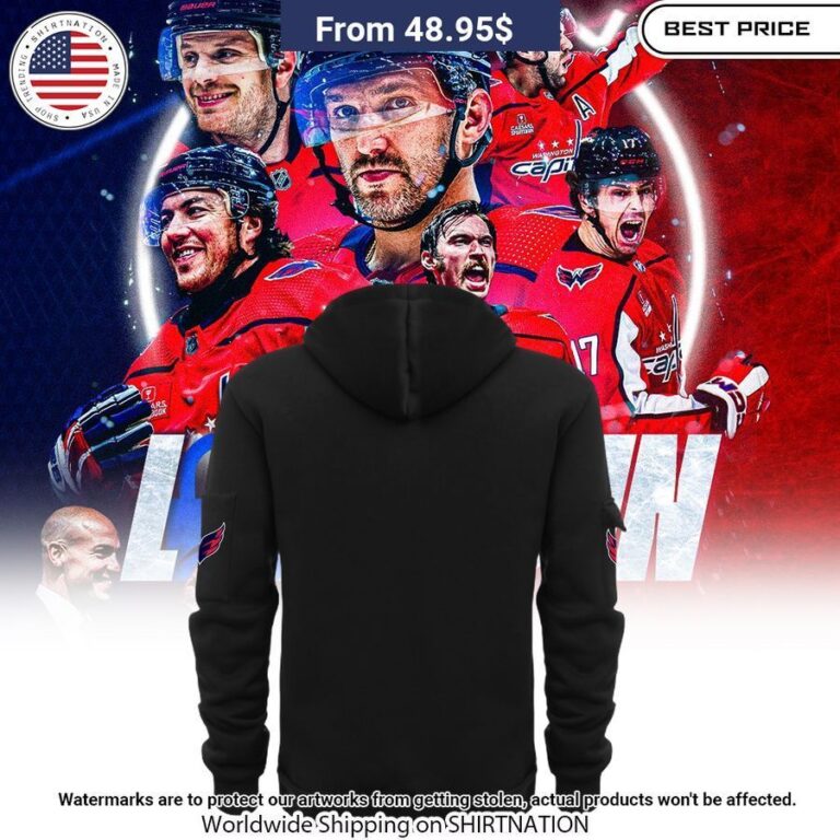 Washington Capitals Half Zip Heavy Hoodie Sizzling