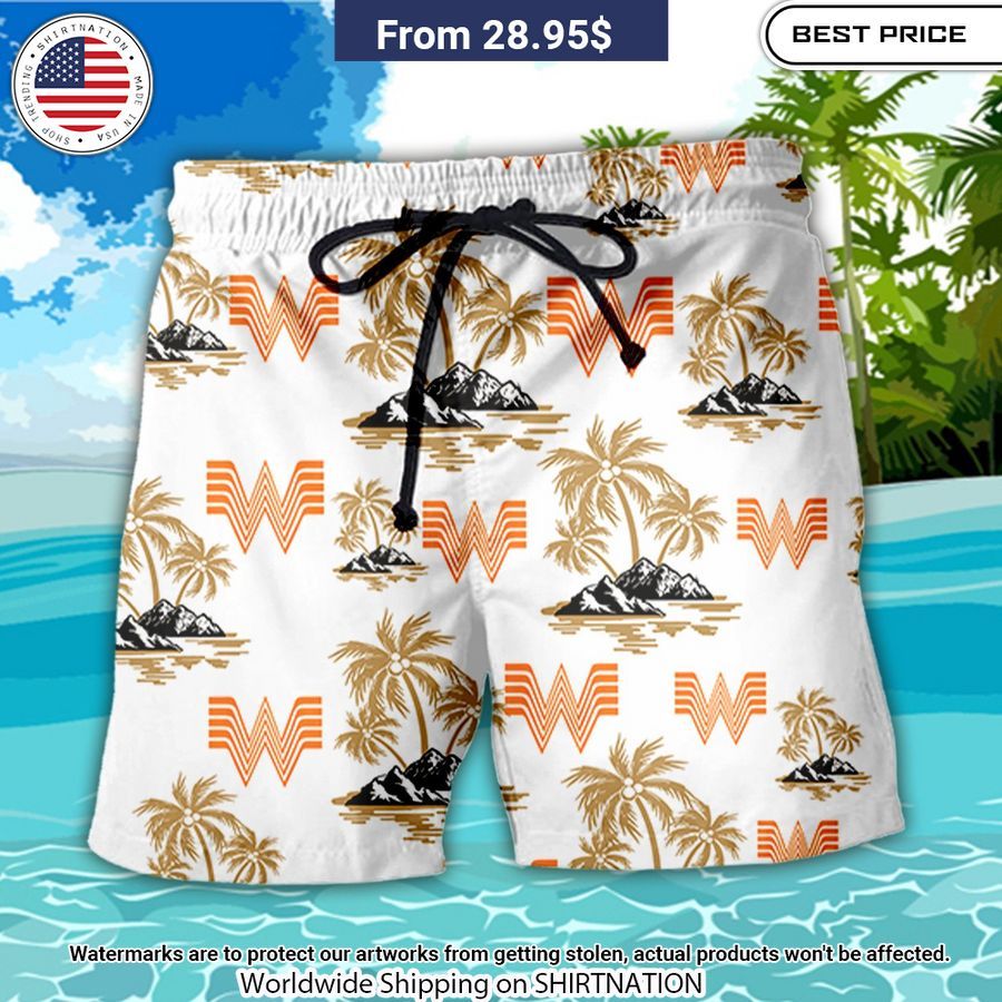 Whataburger Hawaiian Shirt and Shorts Nice Pic