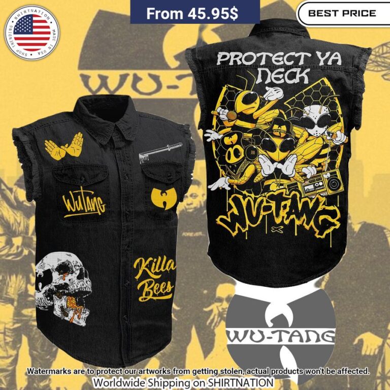 Wu Tang Killa Bees Sleeveless Denim jacket Good look mam