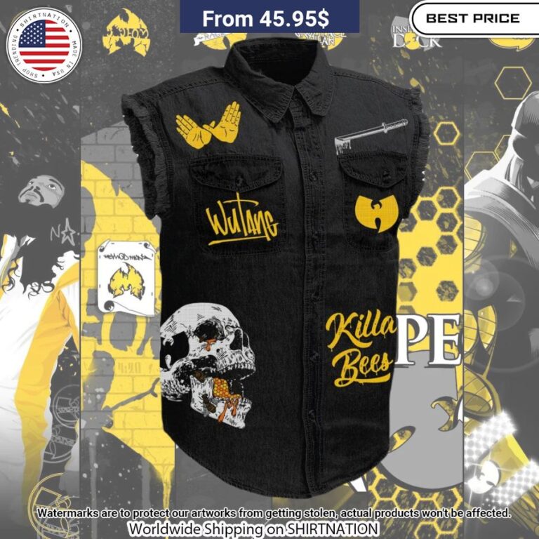 Wu Tang Killa Bees Sleeveless Denim jacket Impressive picture.