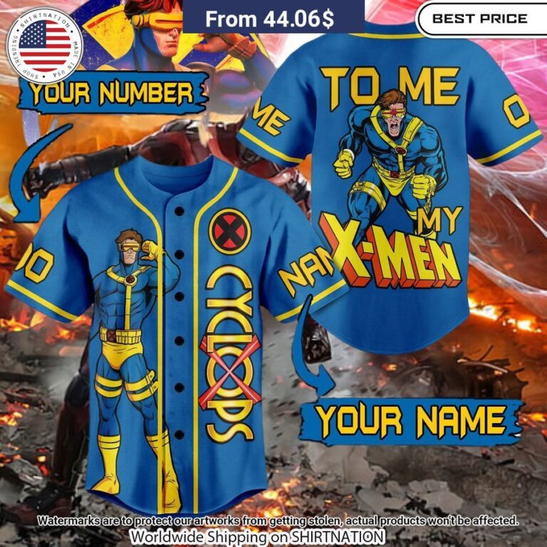 X men Cyclops Custom baseball jersey Such a charming picture.