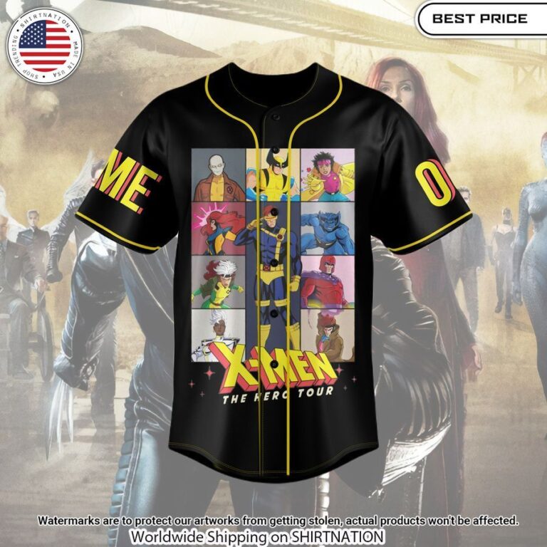 X men The Hero Tour Baseball Jersey Rocking picture