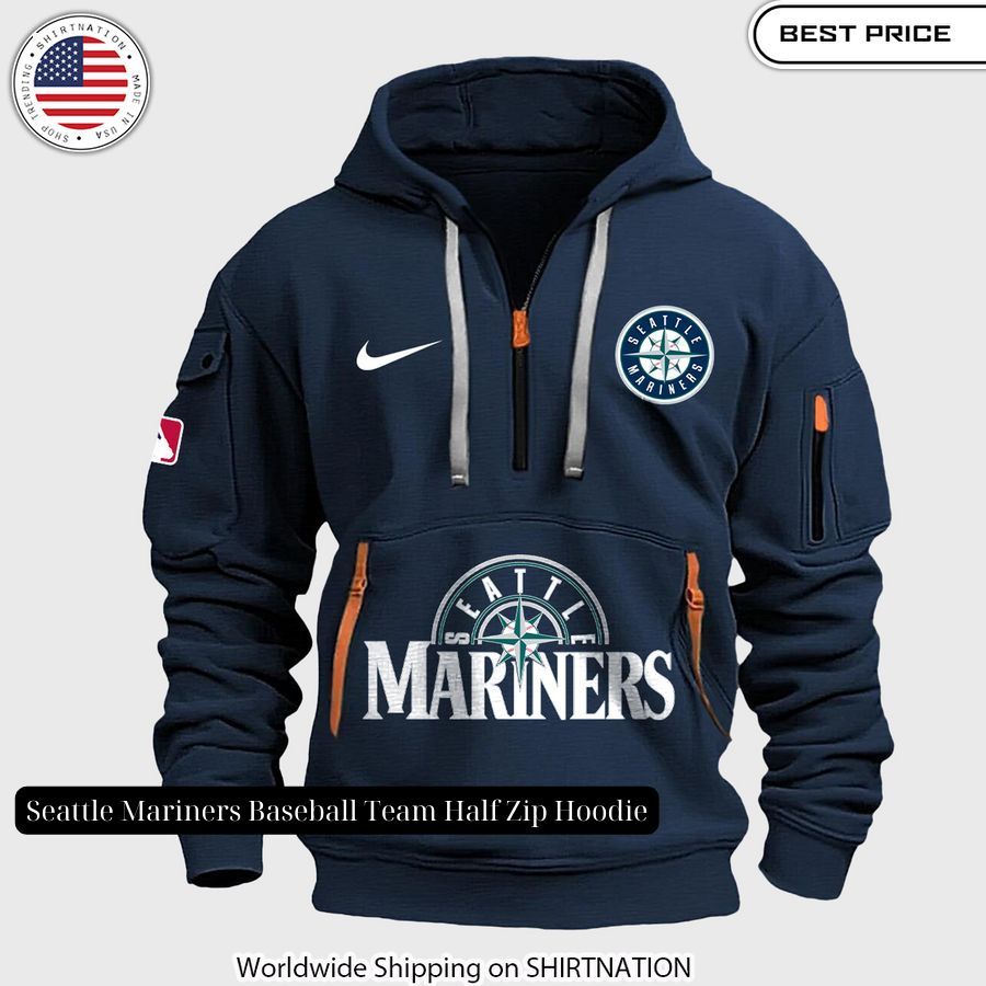 Elevate your game day style with this Mariners half zip. It's the perfect blend of comfort and team spirit