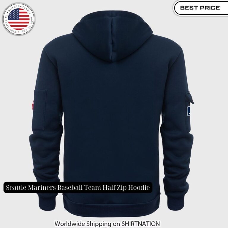 Show your Mariners pride in style with this versatile half zip hoodie. A must have for any fan