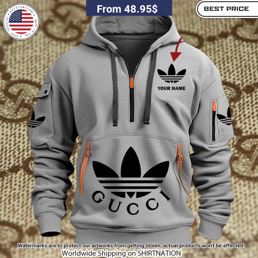Adidas Gucci Custom Half Zip Hoodie Damn good