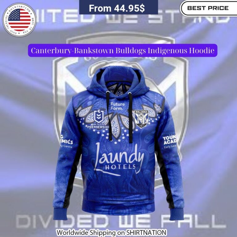 Canterbury Bankstown Bulldogs Indigenous Hoodie Radiant and glowing Pic dear
