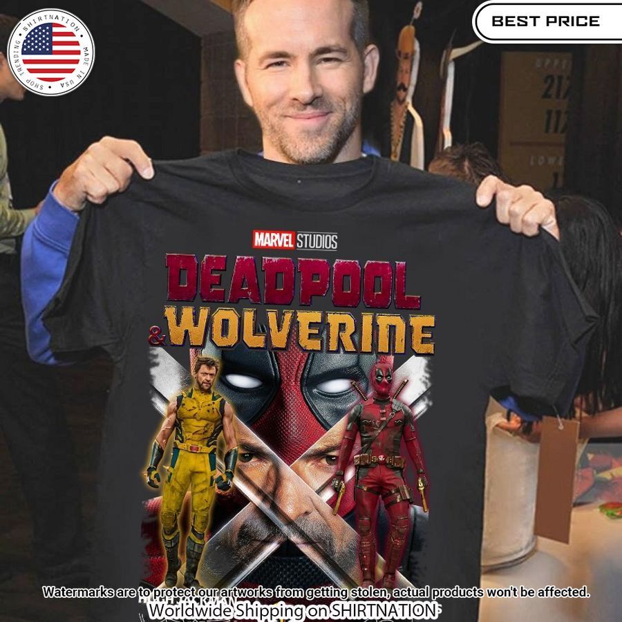 Deadpool and Wolverine Marvel Studio Shirt Wow, cute pie