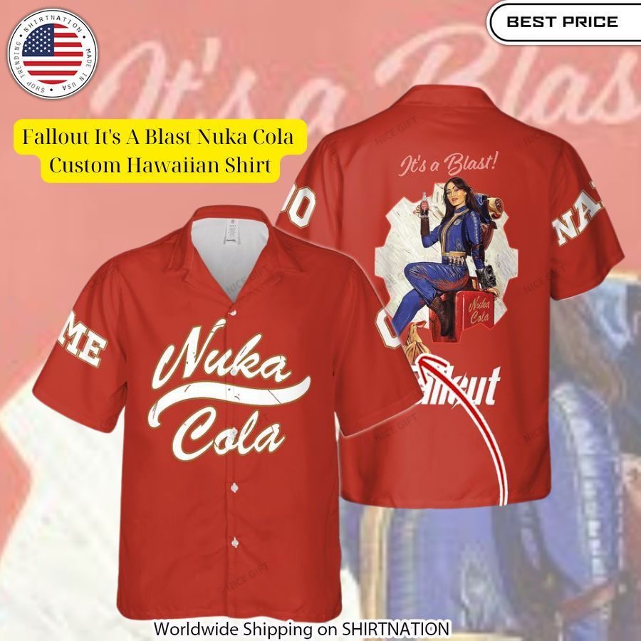 fallout its a blast nuka cola custom hawaiian shirt 1