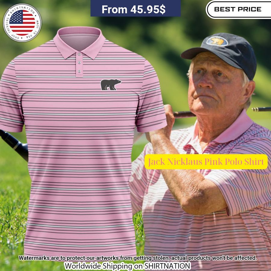 Jack Nicklaus Pink Polo Shirt You look cheerful dear