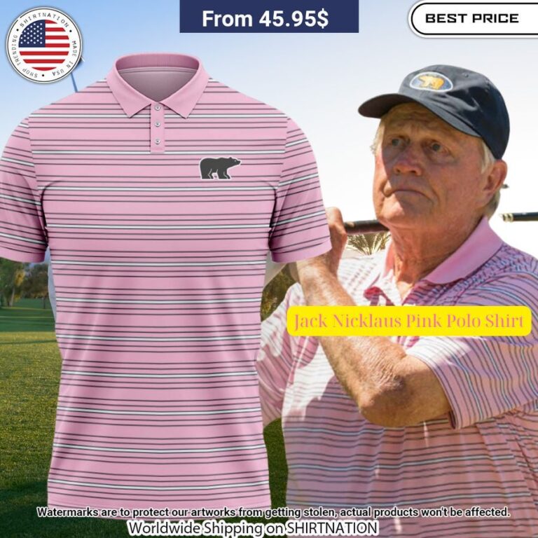 Jack Nicklaus Pink Polo Shirt Elegant picture.