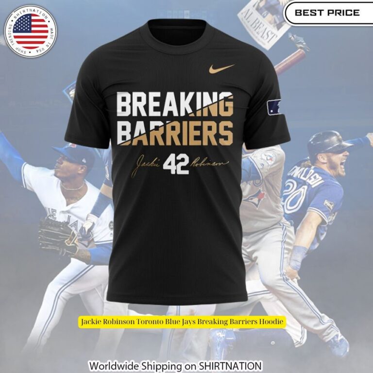 Jackie Robinson Toronto Blue Jays Breaking Barriers Hoodie Generous look