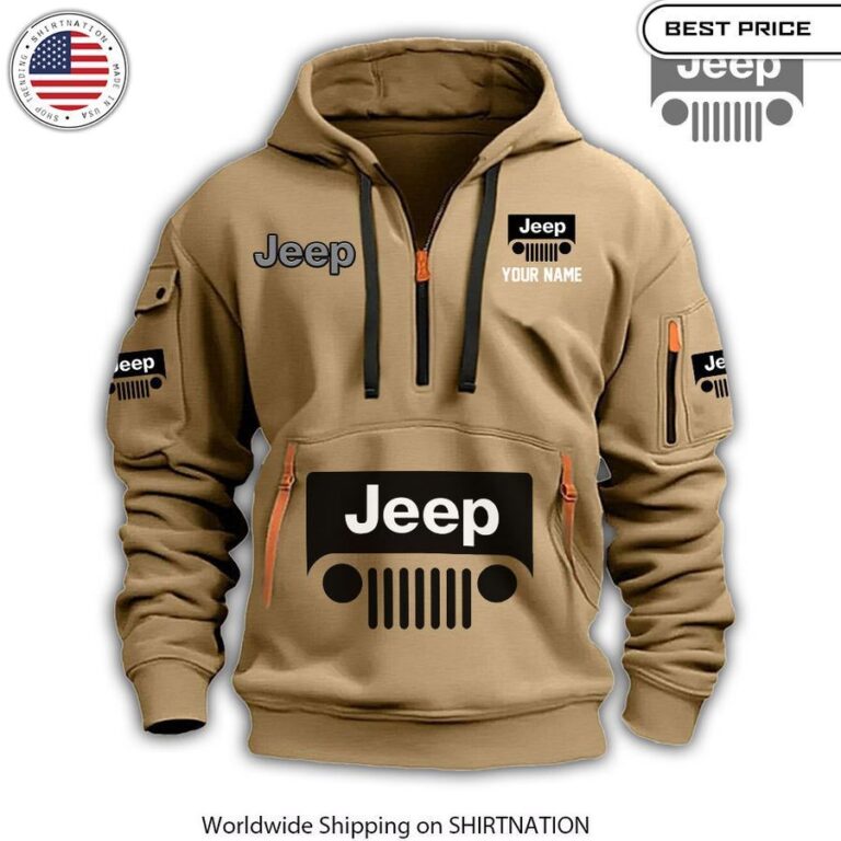 Jeep Custom Name Half Zip Hoodie Super sober