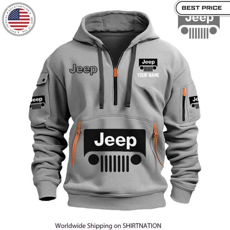 Jeep Custom Name Half Zip Hoodie Hey! Your profile picture is awesome